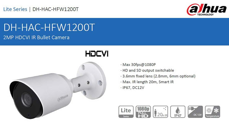 DAHUA BULLET CCTV HFW1200TP -1